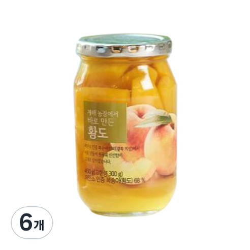 올가홀푸드 재배농장에서 바로 만든 황도, 450g, 6개