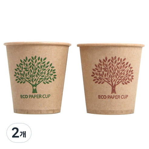 에코트리 종이컵 190ml, 400개입, 2개