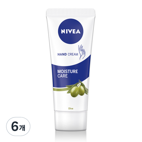 니베아 모이스춰 케어 올리브 핸드크림, 75ml, 6개