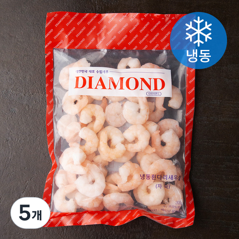 다이아몬드새우 흰다리 자숙 새우살 39~47미 (냉동), 200g, 5개