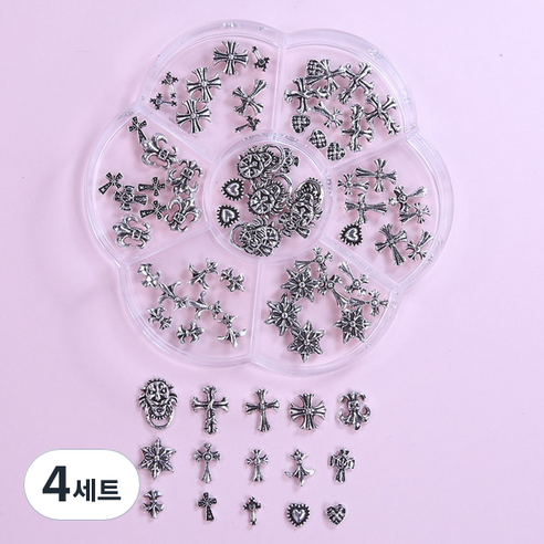 크롬 엔틱파츠세트 KN-P1086, 4세트, 혼합색상