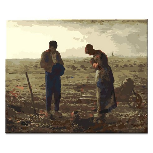 모모픽스페인팅 DIY 명화 그리기 40 x 50 cm, H13 밀레의 만종, 1개