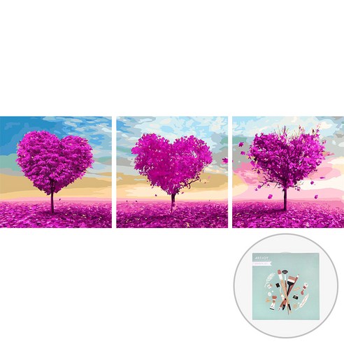 아트조이 DIY 명화 그리기 3단세트 50x50cm, 3단 사랑나무, 1개