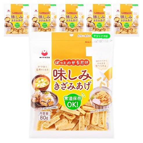 미스즈 튀김건조유부, 80g, 6개