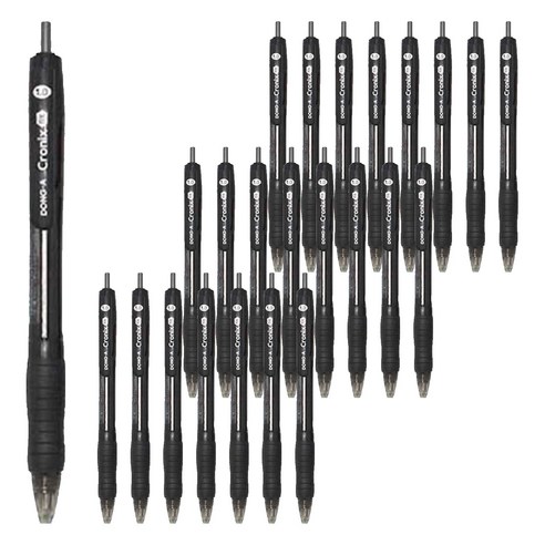 동아 크로닉스 DX 볼펜 1.0mm, 블랙, 24개입