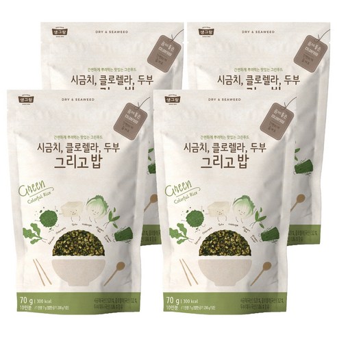 생그랑 시금치 클로렐라 두부 그리고 밥 후리가케, 70g, 4개
