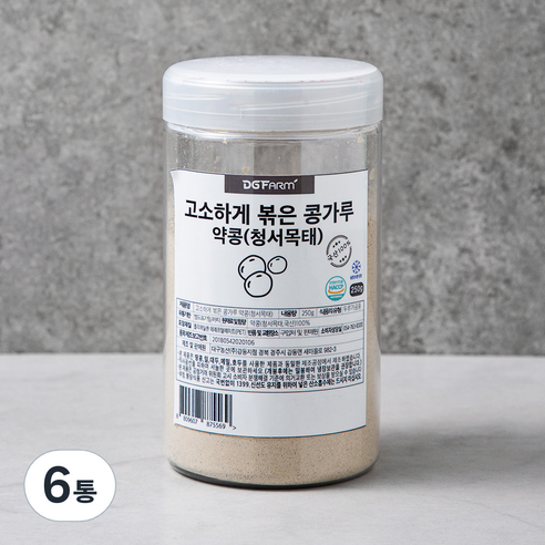 대구농산 고소하게 볶은 콩가루 청약콩, 250g, 6통