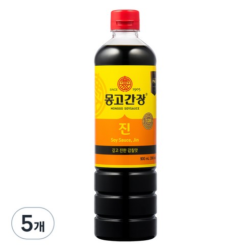 몽고간장 진, 900ml, 5개