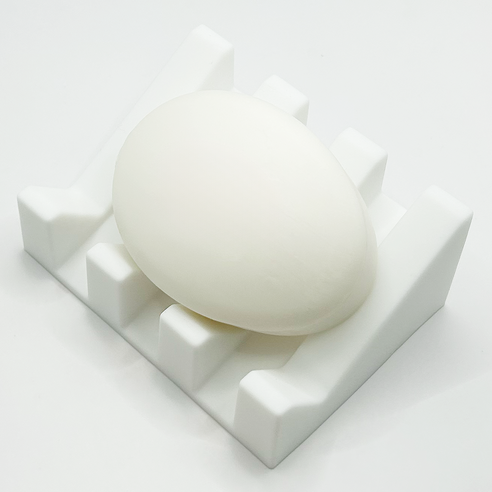 바코젤 논슬립 실리콘 비누받침, 스노우 화이트, 1개