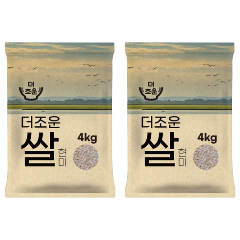 더조운 쌀 현미, 4kg, 2개