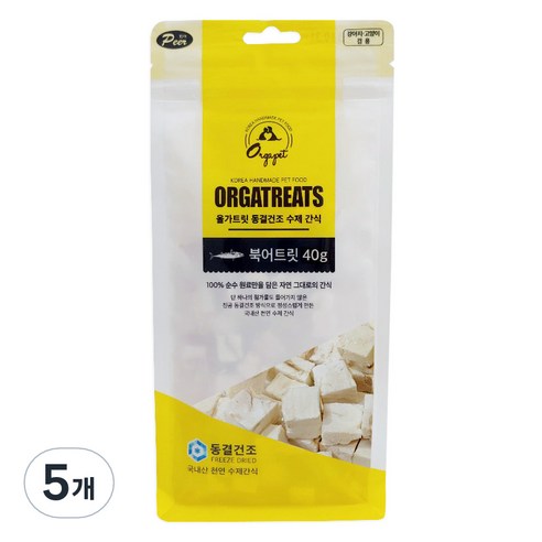 피어 올가트릿 동결건조 반려동물 수제간식 40g, 북어트릿, 5개