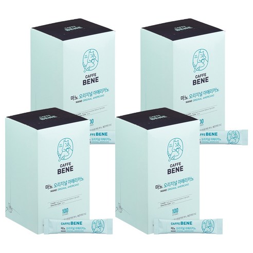 카페베네 마노 오리지널 아메리카노, 1g, 100개입, 4개