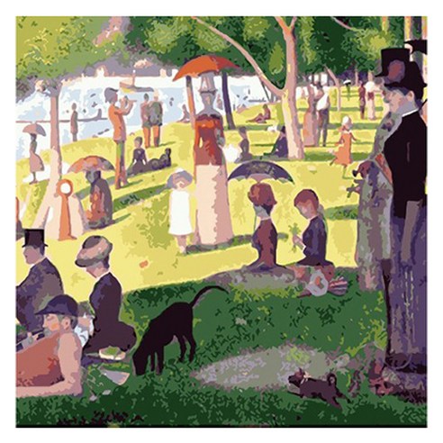 모모픽스페인팅 DIY 명화 그리기 60 x 75 cm, WH05 쇠라 그랑드자트 일요일 오후, 1개