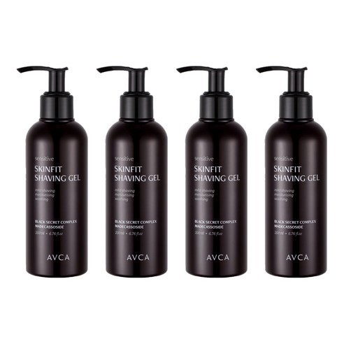 아브카 센서티브 스킨핏 쉐이빙 젤, 4개, 200ml