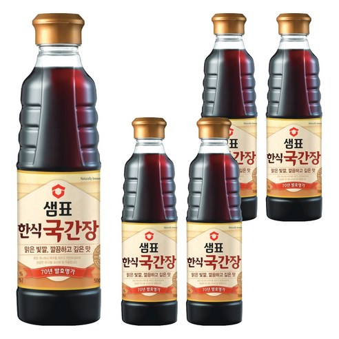 샘표 한식국간장, 500ml, 5개