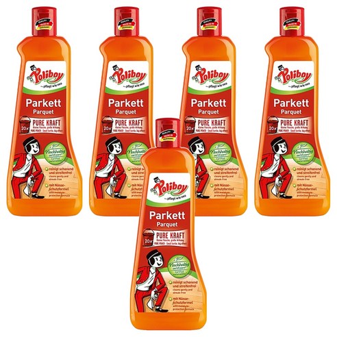 폴리보이 마루 바닥 청소 광택제 목재바닥 코팅, 5개, 500ml