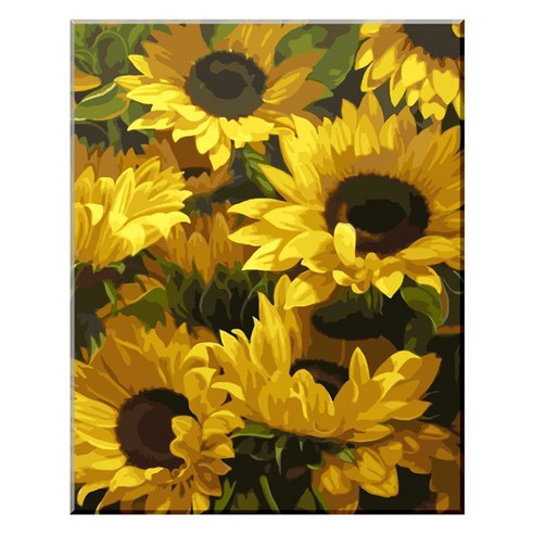 모모픽스페인팅 DIY 명화 그리기 60 x 75 cm, WK11 풍성한 해바라기, 1개