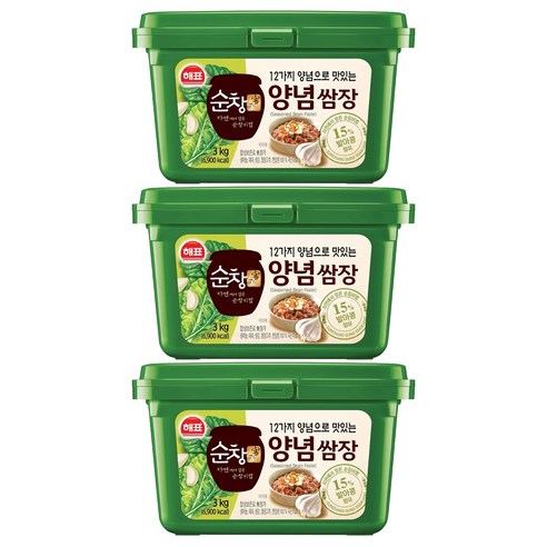 순창궁 12가지 양념으로 맛있는 양념쌈장, 3kg, 3개