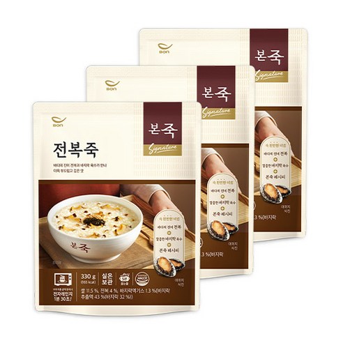본죽 데워서 바로 먹는 전복죽
