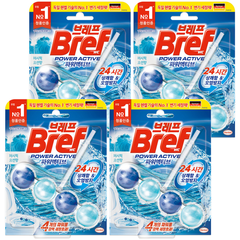 브레프 파워액티브 오션 퍼시픽 오션향, 50g, 4개