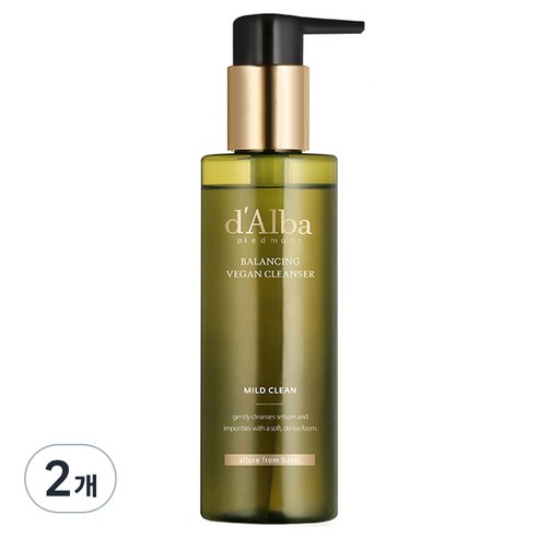달바 마일드 스킨 밸런싱 비건 클렌저, 200ml, 2개