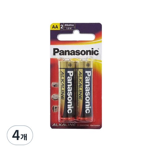파나소닉 알카라인 AA 건전지, 2개입, 4개