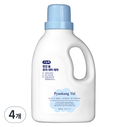 편강율 고농축 세탁 유아 세제, 1500ml, 4개