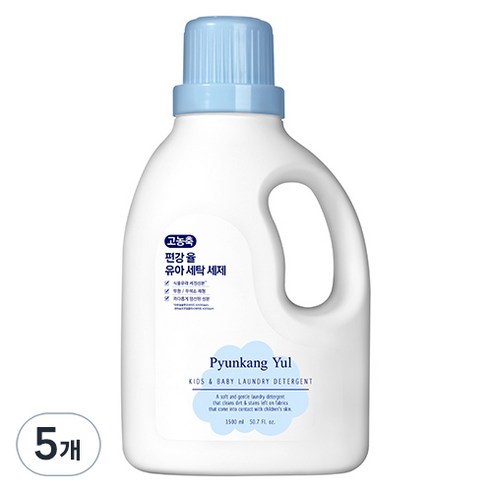 편강율 고농축 세탁 유아 세제, 1500ml, 5개
