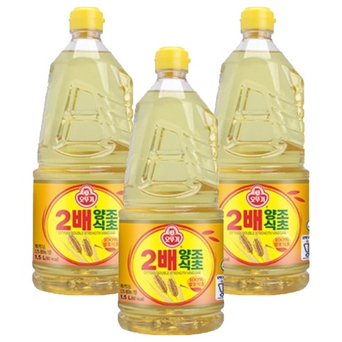 오뚜기 2배 양조식초, 1.5L, 3개