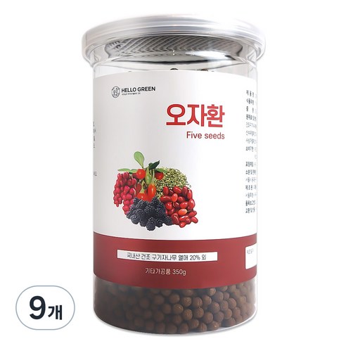 헬로우그린 오자환 통, 350g, 9개