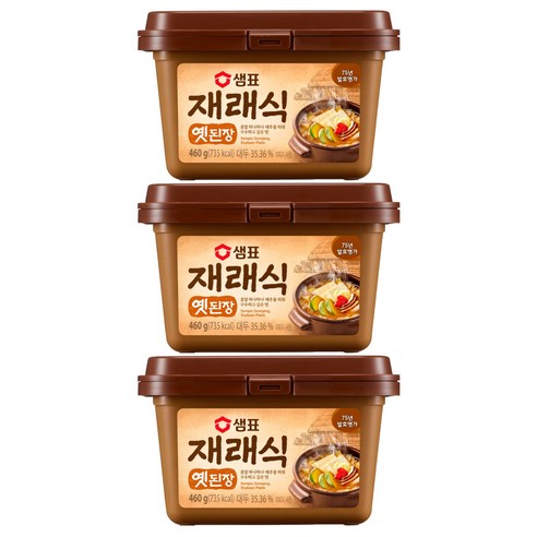 샘표 재래식옛된장, 460g, 3개