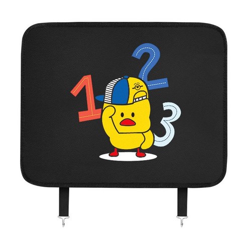 차량용 등받이 시트 보호 킥매트, 07 리틀 옐로 덕, 1개