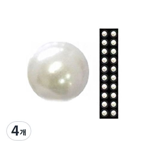 와사비네코 미미츠보 쥬얼리 귀지압패치 L 4.0mm 20p, 화이트진주20pcs_L(4.0mm), 4개