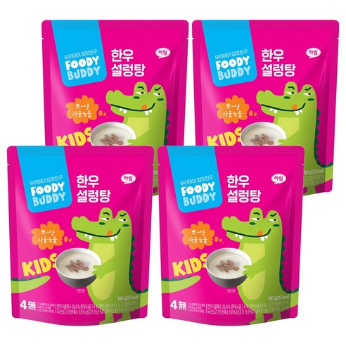 푸디버디 유아용 한우 설렁탕, 180g, 4개