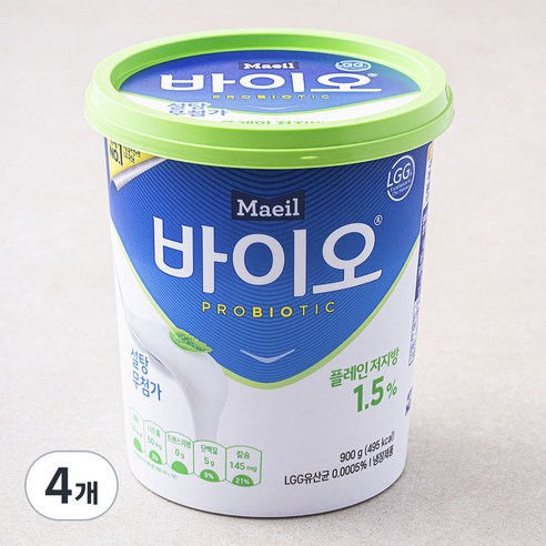 매일 바이오 플레인 저지방, 900g, 1개입, 4개