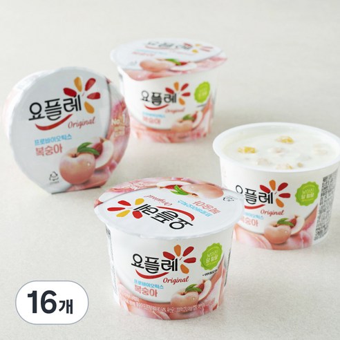 요플레 오리지날 복숭아, 180g, 4개입, 4개