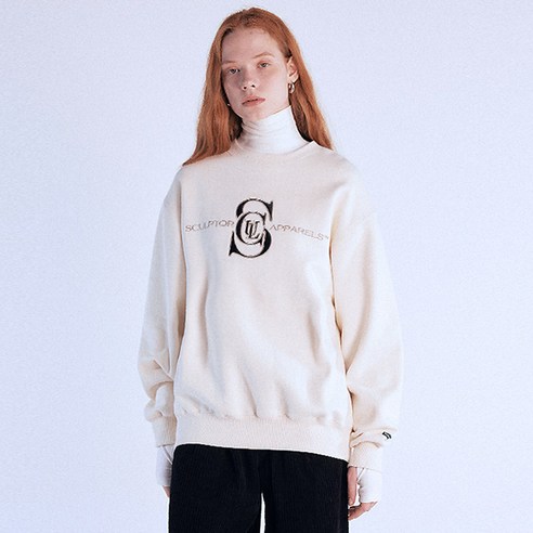 스컬프터 Satin Applique Sweatshirt