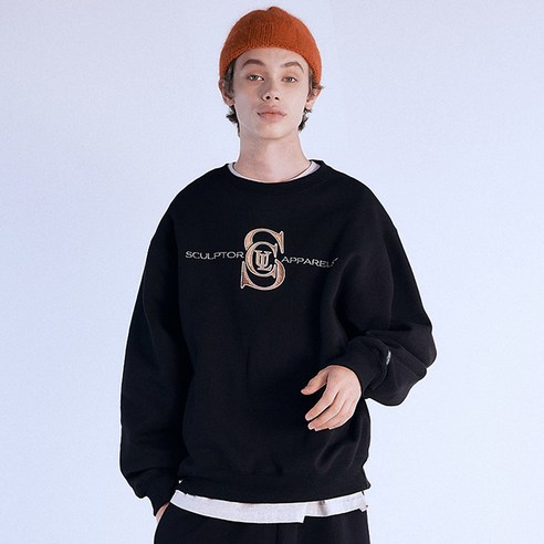 스컬프터 Satin Applique Sweatshirt