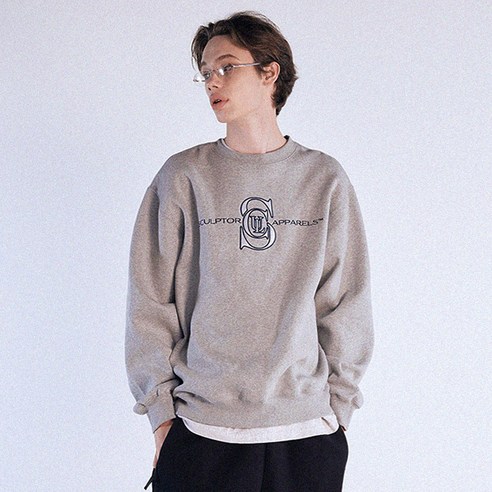 스컬프터 Satin Applique Sweatshirt