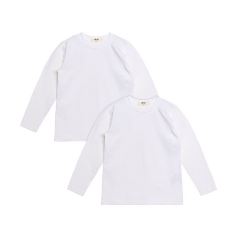 유라비 아동용 베이직 라운드 기본티셔츠 2p