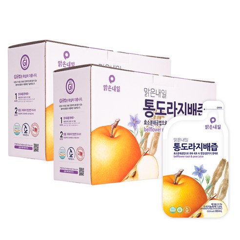 맑은내일 통도라지 배즙, 80ml, 60개