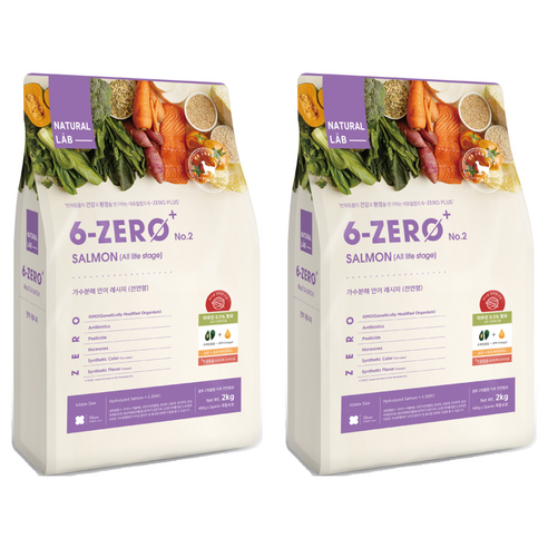 네츄럴랩 전연령 6 ZERO PLUS CAT 2 건식사료, 2개, 연어, 2kg
