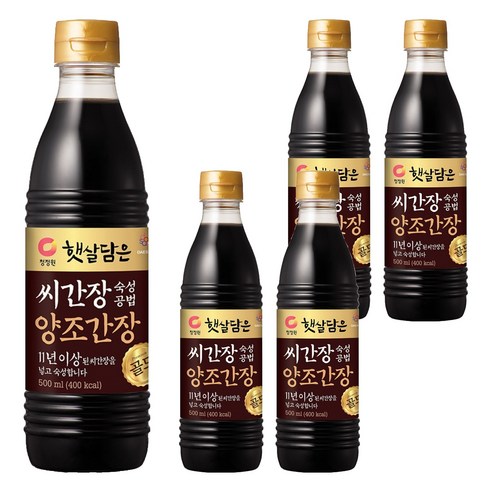 햇살담은 씨간장 숙성 양조간장 골드, 500ml, 5개