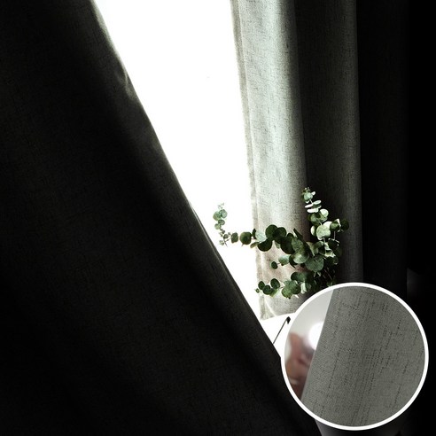 까르데코 어슈어블랙아웃 암막커튼 + 커튼끈, 진그레이