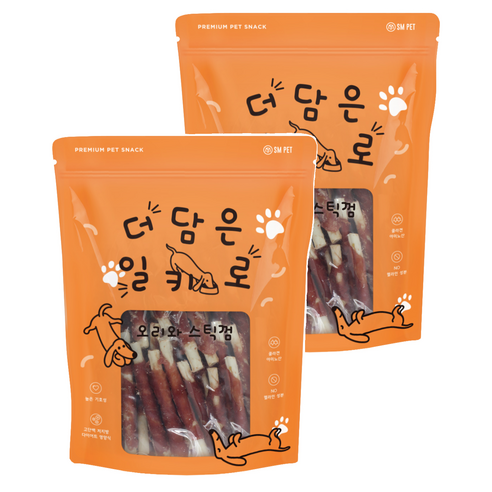 반려동물 더담은 오리와 스틱껌 수제간식, 오리, 1kg, 2개