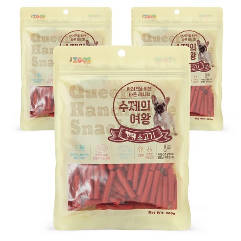 수제의여왕 반려견을 위한 바른레시피 수제간식 300g, 소고기, 3개