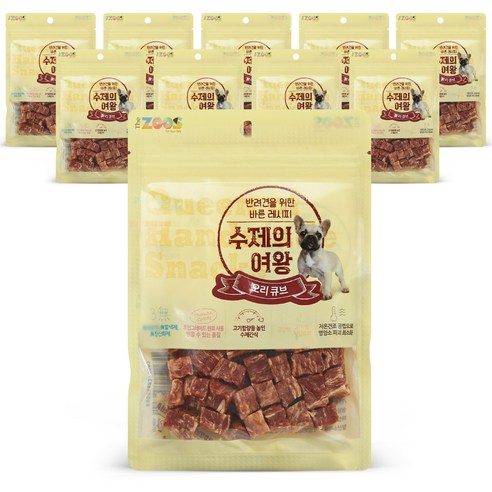수제의여왕 강아지 간식, 오리큐브, 10개