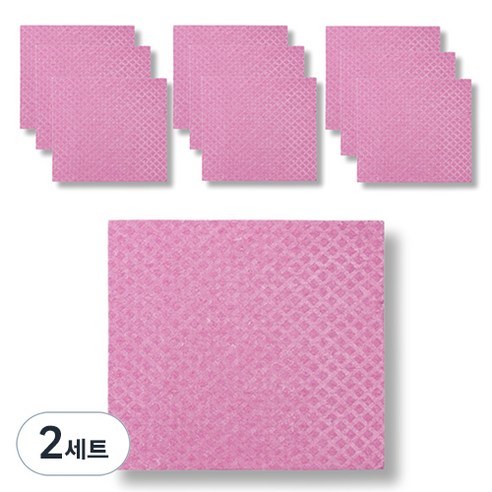이랑이랑 셀룰로오스 스웨덴행주 핑크, 2세트, 10개입