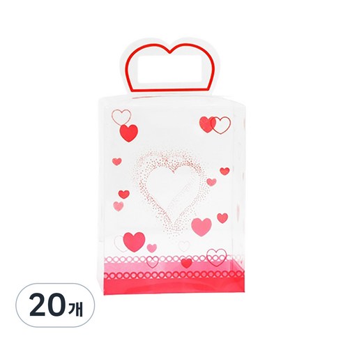 마켓감성 캔디 리본상자, 레드, 20개