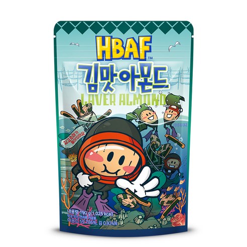 HBAF 바프 김맛 아몬드, 190g, 6개